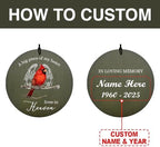 Personalized Cardinal Memorial Wind Chimes Lives in Heaven - Image 2
