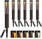[6 Pack] CLOUDY BAY Low Voltage Path Lights,12-24V 3W LED Landscape Pathway Lights,1800K/2700K/3000K/4000K/5000K Outdoor Landscape Lighting for Driveway,Aluminum by CLOUDYBAY