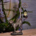 Halloween Decorations Gifts Outdoor Cat Garden Statues with Solar Lights, Home Decor Cat Figurines for Lawn,Patio,Balcony,Porch,Yard Art Ornament- Birthday Gifts for Women Grandma Sister - Image 2