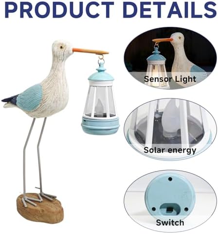 Solar Seagull Statues for Garden and Home Decor,Funny Garden Decor Beach,Pool,Patio,Lawn,Yard,Porch,Perfect Garden Gift - Image 4