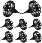 Ground Lights, 12LED Solar Power Disk Light Outdoor Garden(White Side-White) by Unknown