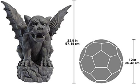 Design Toscano Florentine Gargoyle Outdoor-Statues, Giant, Gray - Image 6
