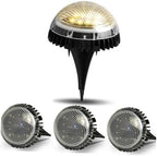 Ciieeo 4 Pack Solar Ground Lamp LED Outdoor Disc Lights for Garden by Ciieeo