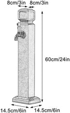 Stainless Steel Wall Fountain for Garden and Patio Outdoor Water Tap with Hook Stylish Water Column for Backyard Decor and Irrigation - Image 2