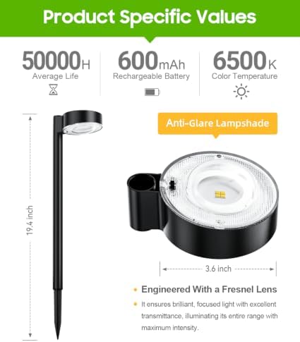 ELECLINK 8 Pack Solar Pathway Lights Outdoor, Solar Powered Landscape Path Light with Larger LED Lens, Brighter Up to 12 Hrs Waterproof Outdoor Solar Light for Yard Garden Walkway Driveway Sidewalk - Image 5
