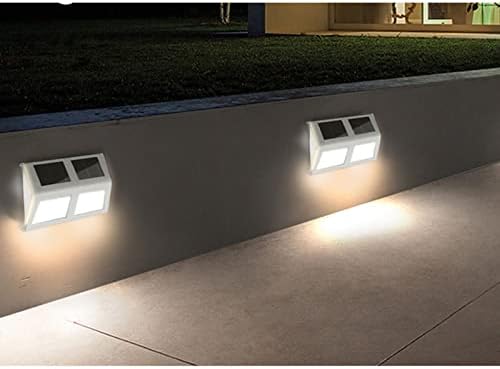 Solar Deck Lights Outdoor, 2 LED Solar Step Lights Outdoor Waterproof Warm White, Solar Powered Stair Lights Lighting for Fence Yard Patio Garden Pathway Walkway, 4 Pack - Image 4