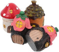 Milisten 4pcs Miniature Fairy Garden Accessories Moss Decor Small Succulent Planters for Home Use Colorful Flower and Leaf Ornaments for Fairy House Decoration by Milisten