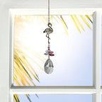 Woodstock Chimes Sun Catcher Crystal Fantasy, 4.5" Flamingo Crystal Suncatcher Pink Hanging Window Prism for Indoor Kitchen Office Gifts Rearview Car Mirror Décor, Rainbow Makers Collection - Image 2