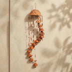 Handmade Terracotta Bird Wind Chime, Natural Clay Wind Chimes for Outdoor Garden, Balcony, Porch & Home Decor, Rustic Hanging Decoration & Housewarming Gift - Image 2