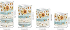 Wood Sunflower Daisy Flameless Candles with Remote Timer Flickering LED Pillar Candles Color Changing Set of 4 Outdoor Home Table Beach Wedding Decoration - Image 2