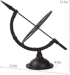 Cast Iron Armillary Sundial, Timing Instrument Ancient, Indoor Outdoor Deco - Image 3