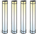 ASD 36" LED Outdoor Wall Light 4 Pack | Half Cylinder 3CCT, Porch | Black by ASDLightingCorporation
