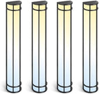 ASD 36" LED Outdoor Wall Light 4 Pack | Half Cylinder 3CCT, Porch | Black by ASDLightingCorporation