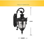 Rustic Waterproof Outdoor Wall Lamp - Vintage Kerosene Lantern Style Sconce with Glass Shade for Courtyards, Balconies, Aisles, and Corridors,Brass - Image 4