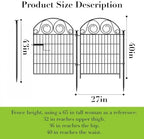 Getlay Tall Garden Fence Animal Barrier with Gate, 40 in(H) 8 Panels Garden Fences and Borders for Dogs, Dog Fence Outdoor for Yard, Total Length 17.5 Ft Metal Temporary Fencing│Patented - Image 2