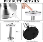 Riakrum 4 Pcs LED Cordless Table Lamp Bulk Rechargeable,Silver - Image 2