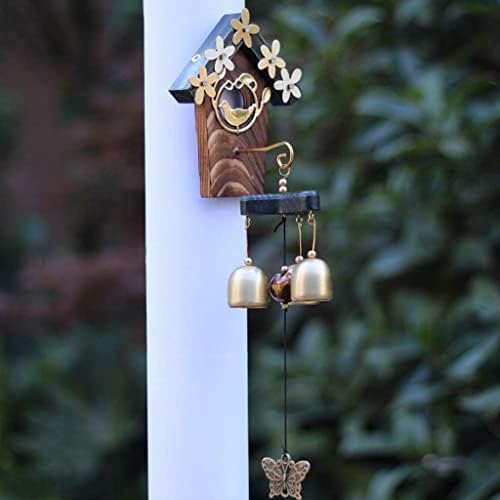 Wind Chimes Indoor Outdoor Copper Bird Nest Wind Chimes Antique House Decoration Wind Chimes Luxurious Retro Wall Hanging Decoration Hanging Ornament(C) - Image 2