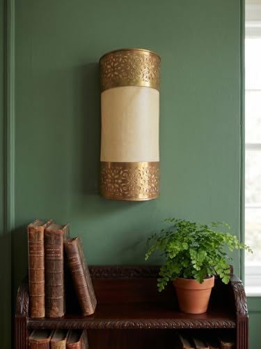 Set of 2 Moroccan Brass Wall Lamp Sconce Home Decor, Handmade Lighting Copper Metal Lights Turkish Lamp, Ramadan Candle Lantern, Candle Holder, Indoor Outdoor, Patio, Porch, Shelf, Garden (Symmetry) - Image 4