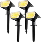 TECKNET Solar Spot Lights Outdoor Waterproof, 59 LEDs, Warm White, 4 Pack by Tecknet