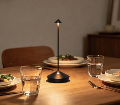 2-Pack Cordless Rechargeable Table Lamps (Black Tiny) - Image 5