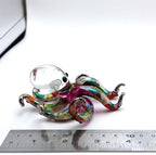 Octopus Miniature Hand Blown Glass Art Figurines Sea Animals Collectible Gift Decorate (4 inches Multi-Purple) - Image 2