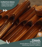 Nalulu Classic Bamboo Wind Chimes - Outside Outdoor Wood Wooden Windchimes, Medium, Handcrafted with Calming Deep Tones, Ideal Home Decor or Gift for Any Occasion - Image 2