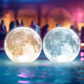 TIALLY Floating Pool Lights - Solar Light Up Moon Balls, Warm/Cool (2-Pack) by Tially