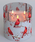 Extra Large Flameless Candles with 3 Wicks, 6"x6" Glass Battery Operated by AFINETH