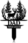 Personalized Hunter Grave Marker Deer Hunter Dad Memorial Memorial Garden Stake 8-24 inch Hunter Dad Loss Gift, Hunter Memorial Gift Loss of Loved One (Deer Hunter Dad Memorial) by Linktee