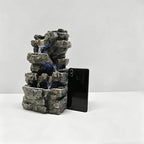 Tabletop Rock Waterfall Fountain, 4-Tier Stacked Stone, Resin, LED Lights, USB Powered, 7.08 x 5.5 x13.3Inches - Image 2