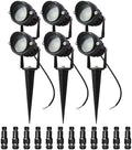 Low Voltage Landscape Lights Outdoor LED Landscape Lighting with Connectors 5W 500LM Focusing Lens Spotlights,24V AC/DC 3000K Warm White Waterproof IP65 Pathway Garden Yard Lights 6PACK by ALEDECO