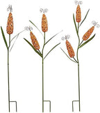 Metal Corn Garden Stake Decorative Outdoor Fall Yard Stake for Outside by KKILIPES