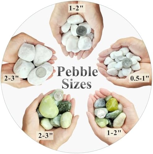 FANTIAN 20 lbs White Stones for Landscaping, 1-2 Inch Pebbles Decorative River Rocks for Plants Indoor, Vases, Aquariums Gravel, Crafting and Garden - Image 2