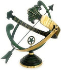NauticalMart Polished Brass 18-Inch Diameter Armillary Sundial Astronomical Globe Decor for Garden, Patio, or Office Display (Green) by NauticalMart