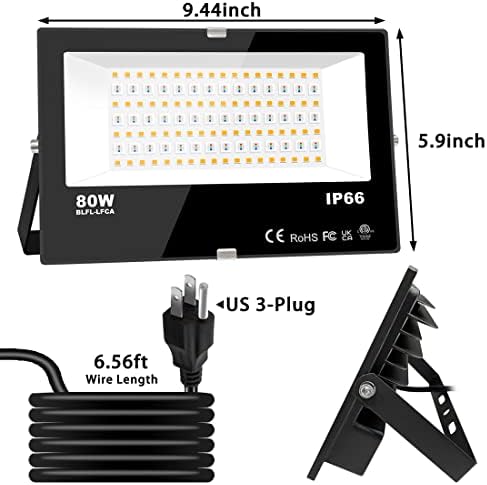 MELPO LED Flood Light Outdoor 800W Equivalent 8000LM RGB Landscape Lighting - Image 7