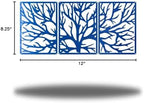 Riverside Designs 3 Panel Tree | Large Metal Art Sectioned Steel Decor | Made In USA | Multiple Sizes and Colors (Blue, 30") - Image 2