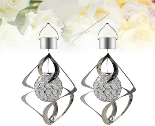 2 Pcs Solar Wind Chimes Color Changing Hanging Light - Image 7