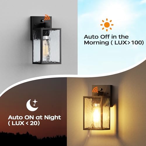 Dusk to Dawn Exterior Lighting Fixtures Outdoor Porch Light Wall Sconce - Image 2
