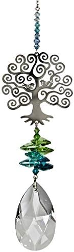 Woodstock Chimes Woodstock Rainbow Makers Collection, Crystal Fantasy, Large (6.5'') Tree of Life, Crystal Fantasies Crystal Suncatchers for Outdoor, Patio, Home or Garden Décor (CFZTL) by WoodstockChimes