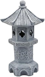 Pagoda Garden Statue, Resin Solar Japanese Pagoda Lantern, Decorative Zen Garden Landscape for Yard Patio Lawn, Style4 - Image 6