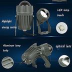 10W Long Range LED Floodlights - Rotation Spot Lights, Outdoor Wall Washer Lights, IP66 Waterproof Narrow Beam Spotlight, Architectural Landscape Lighting(White,12V) - Image 4