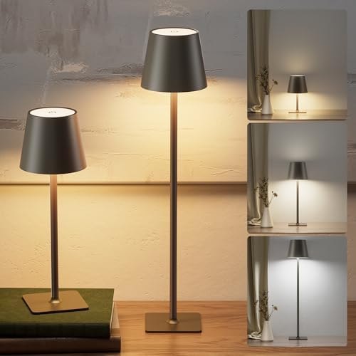 JACKYLED Cordless Lamp DIY Height, 3 Color Stepless Dimming, 5000 Capacity by JACKYLED