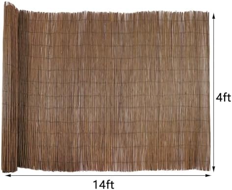 Natural Willow Fence Roll 4FT x 14FT, Eco-Friendly Garden Border Privacy Screen, Rustic Decorative Fencing for Backyard, Patio, Lawn, or Balcony - Image 3