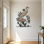 Sandhill Crane Metal Wall Art Rustic Heron Plaque Large Wildlife Sculpture for Garden Patio Porch Outdoor Decor Elegant Bird Silhouette Home Living Room Ornament (16 INCH) - Image 5