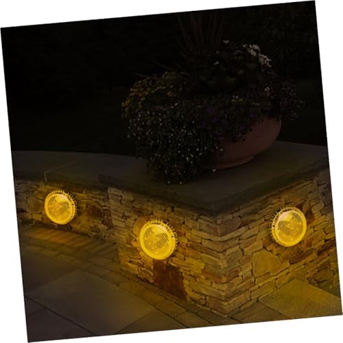 4 Pack Solar Ground Lamps, Outdoor Disc Lights, Black - Image 3