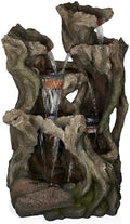 Alpine Corporation WIN1398 Outdoor Cascading Willow Tree Floor Fountain with Cool White LED Lights, 53" Tall by Unknown