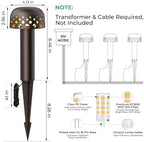 Gardencoin Low Voltage Landscape Pathway Lights, 12V Outdoor Mushroom Decorative Lights, Unique Aluminum Path Lighting with 4W 2700K Replaceable Bulb for Walkway Garden Yard, 6 Pack - Image 5