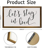 Lets Stay in Bed Sign for Above Bed Stay in Bed Wood Sign Bedroom Wall Decor Farmhouse Bedroom Bedroom Wall Art Framed Sign - Image 2