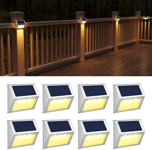 JSOT Solar Deck Lights Perfect for Fence, Step, Stair Decor-Warm White-8P by JSOT