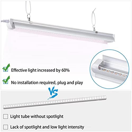 Grow Light, 2ft T8,150W(6 x 25W, 900W Equivalent), Super Bright, Full Spectrum Sunlight Plant Light, LED Grow Light Strips, Grow Light Bulbs for Indoor Plants,Greenhouse,6-Pack - Image 3